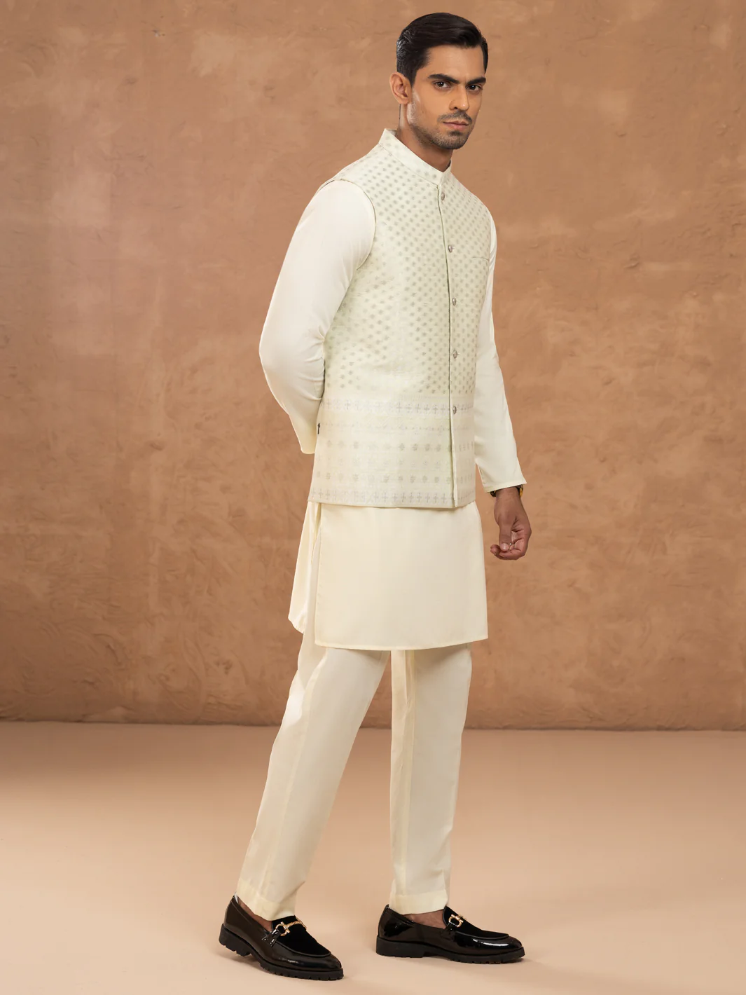 Light Green Blended Waistcoat - AL-WC-543B