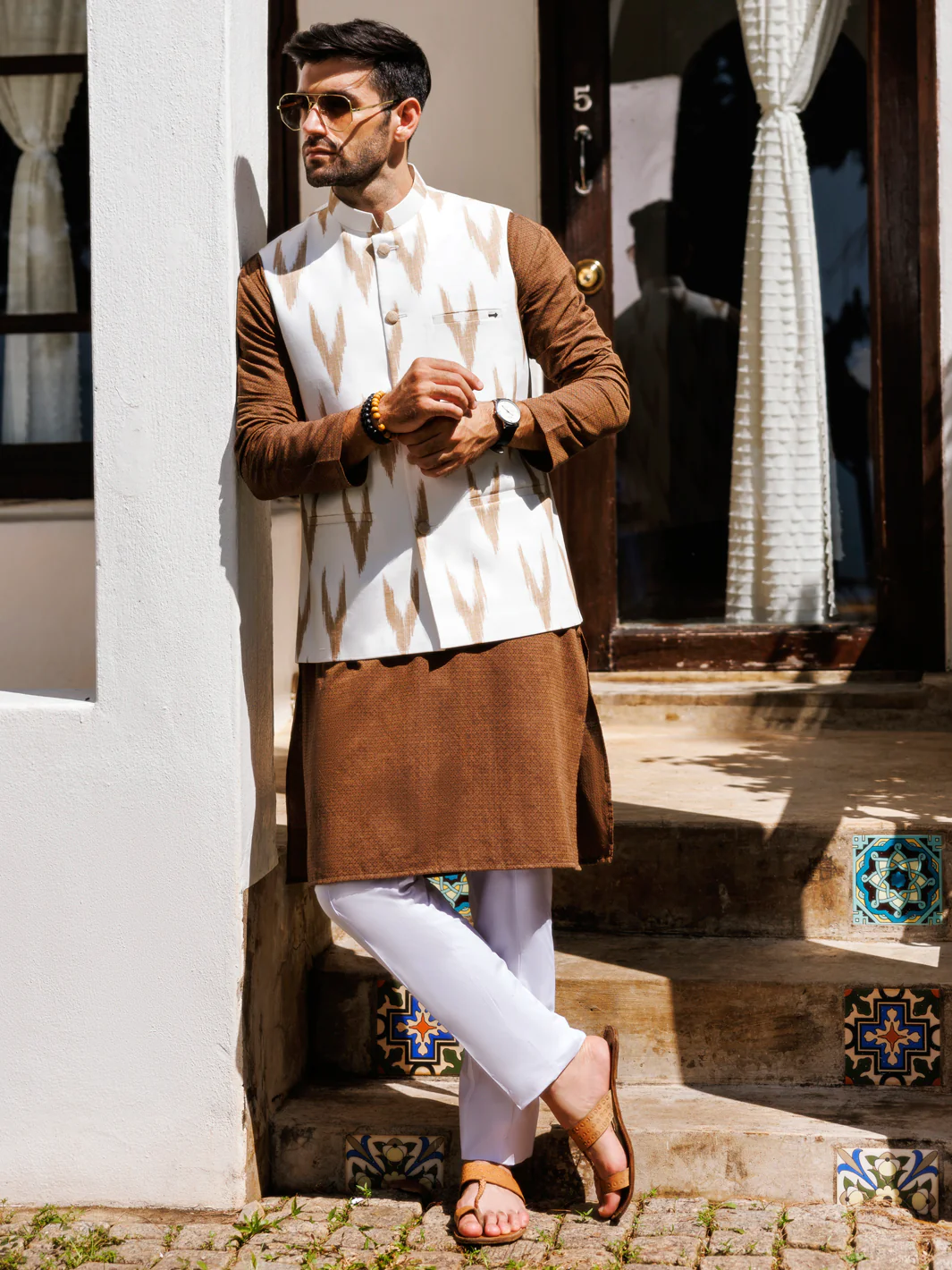 Multicolor Cotton Waistcoat - AL-WC-550A - Image 2