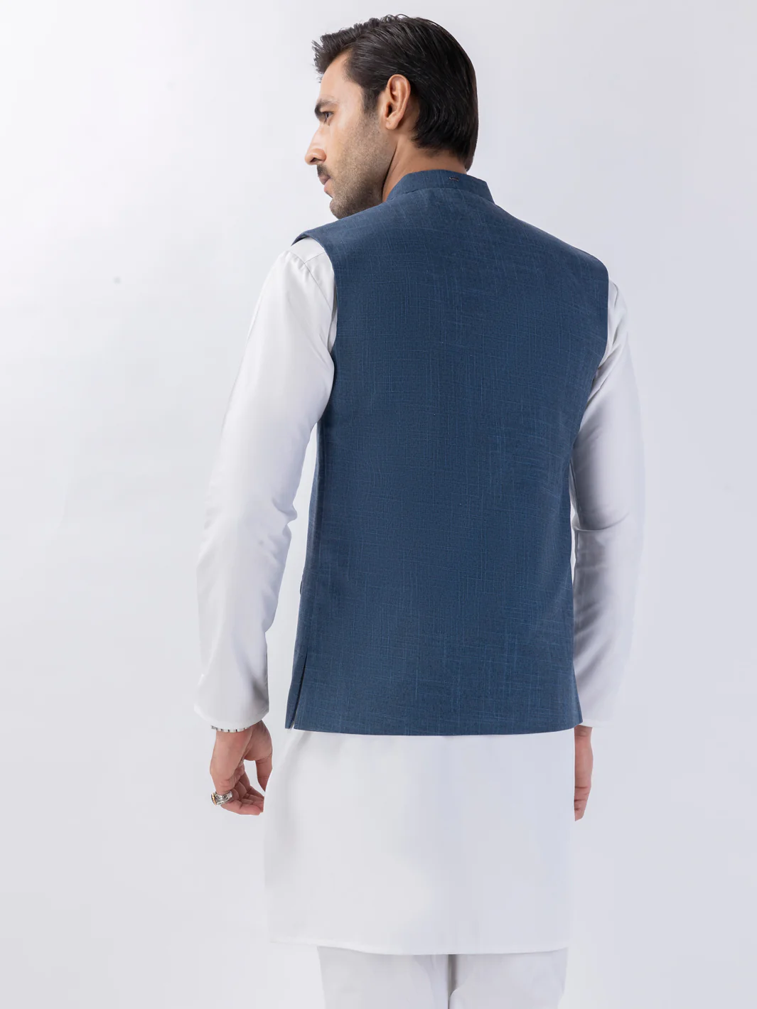 Blue Blended Waistcoat - AL-WC-555 - Image 3