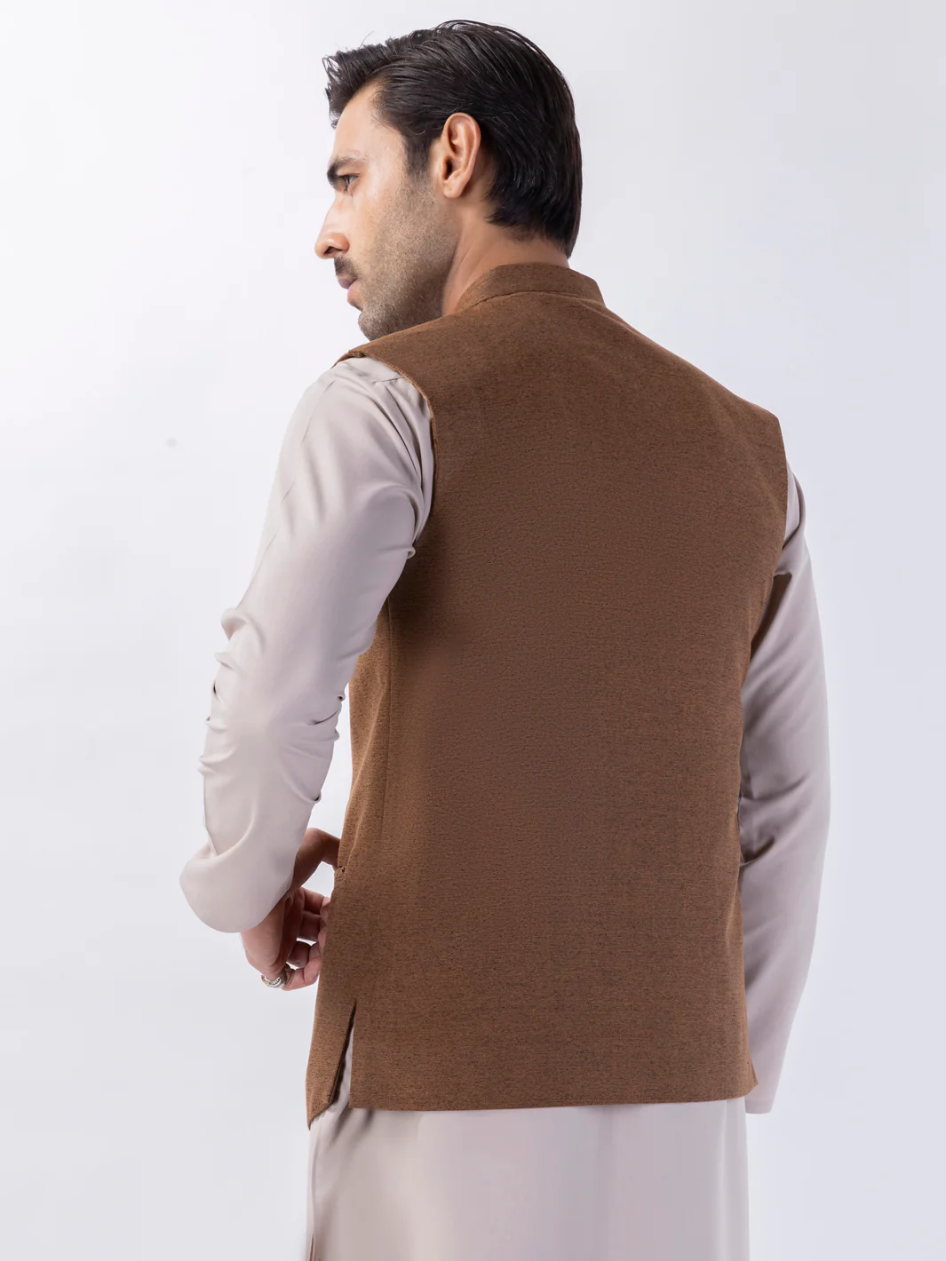 Brown Blended Waistcoat - AL-WC-556 - Image 3