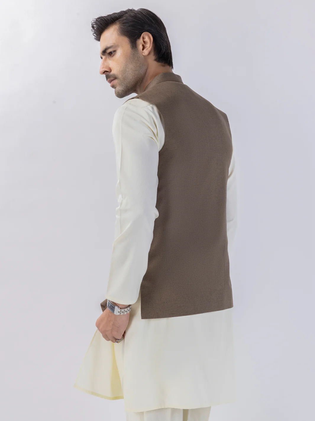 Brown Blended Waistcoat - AL-WC-558 - Image 3