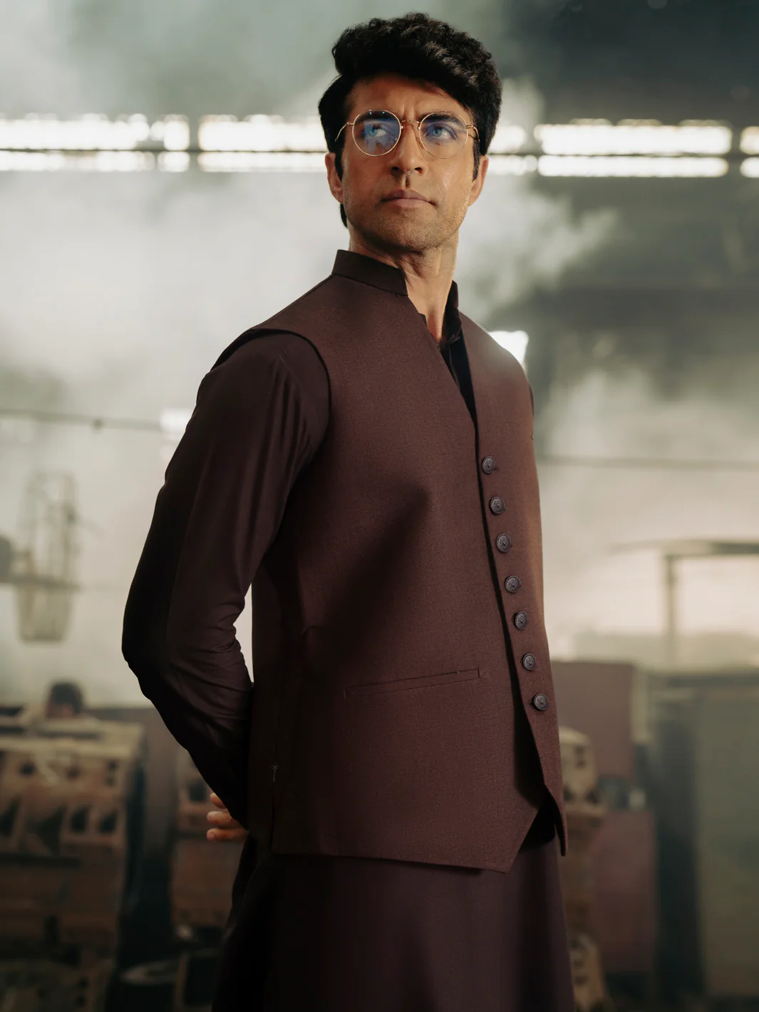 Maroon Blended Waistcoat - AL-WC-561 - Image 2