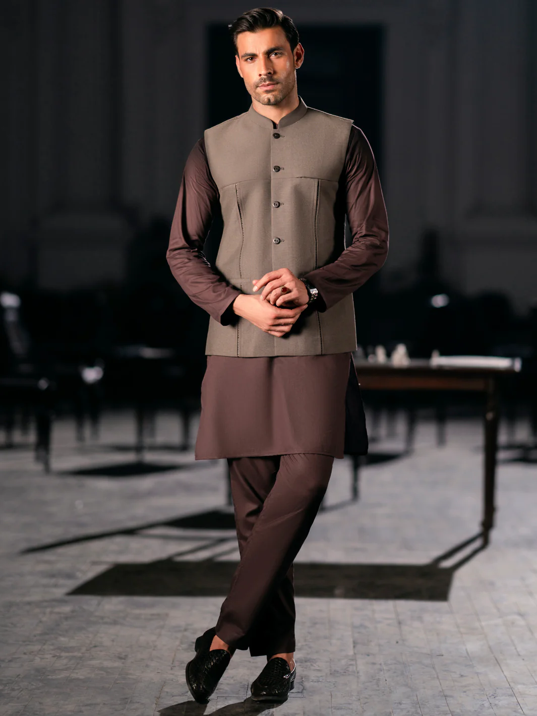 Brown Blended Waistcoat - AL-WC-566 - Image 2