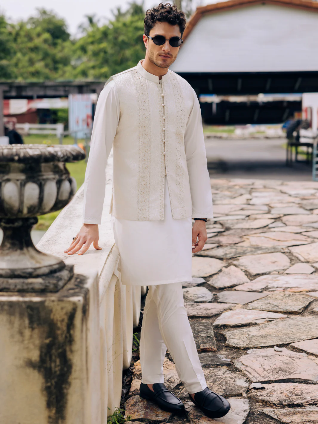 Off White Blended Waistcoat - AL-WC-576 - Image 2