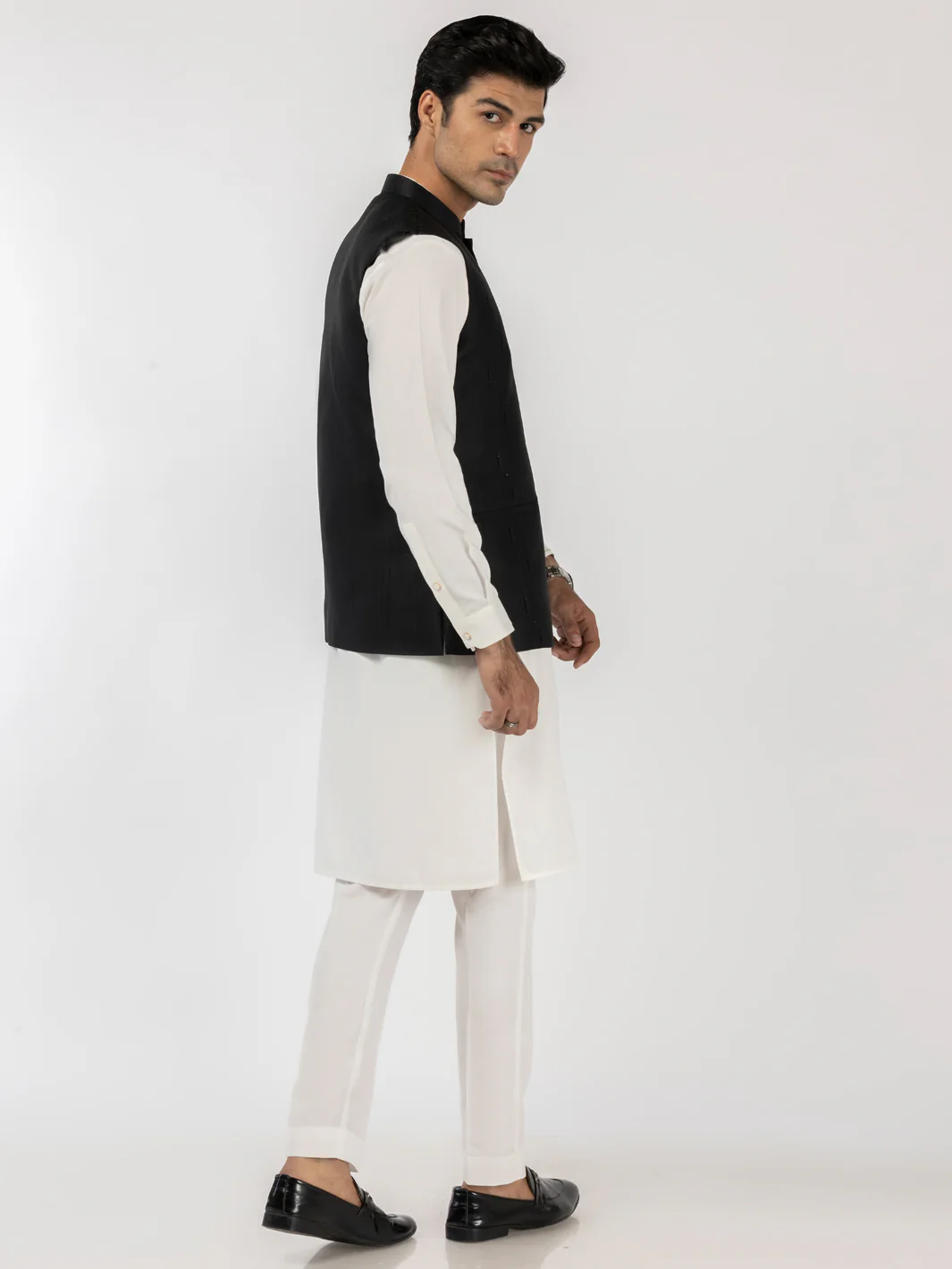 Black Blended Waistcoat - AL-WC-585 - Image 3