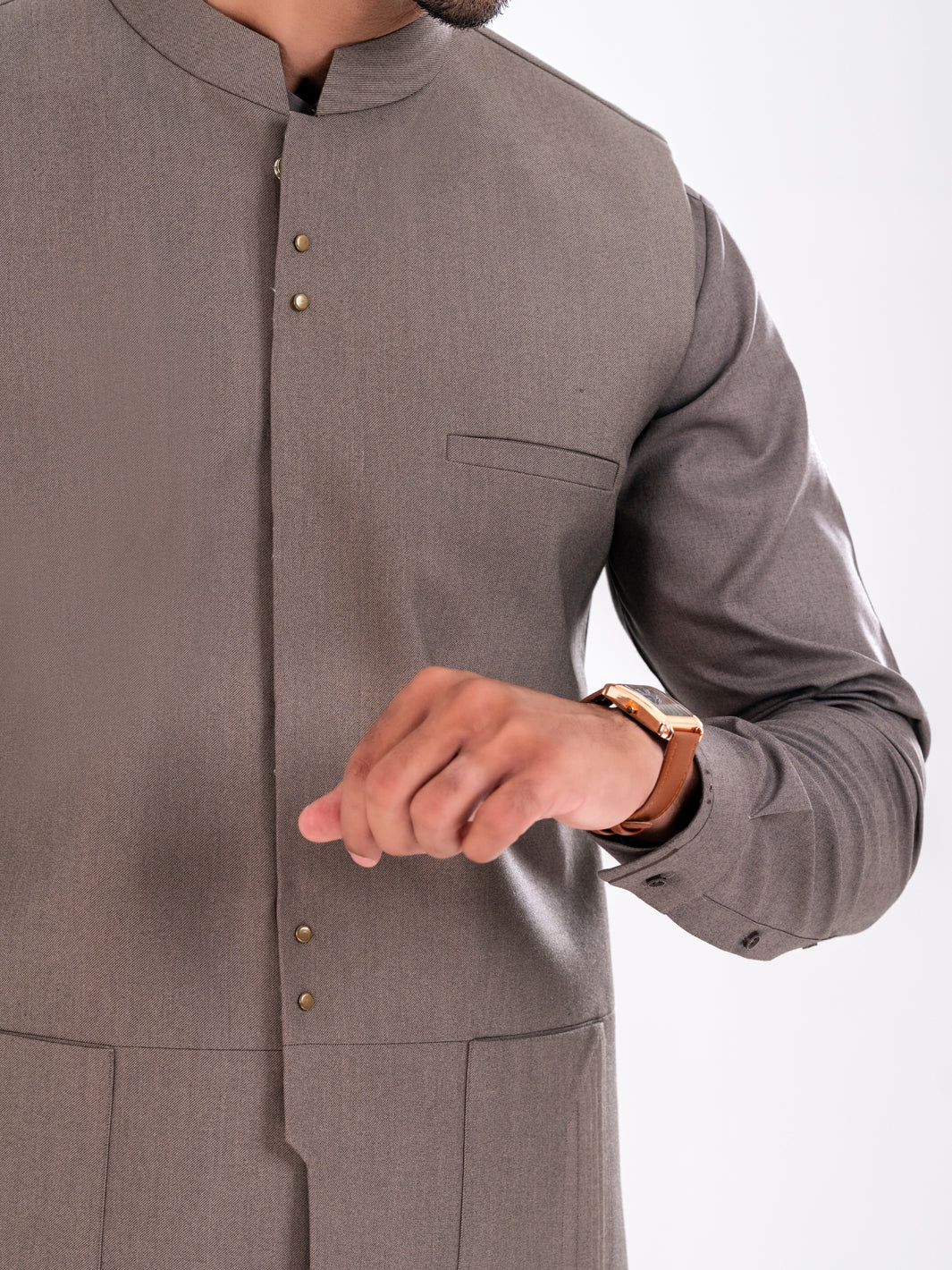 Sand Blended Waistcoat - AL-WC-591 - Image 2