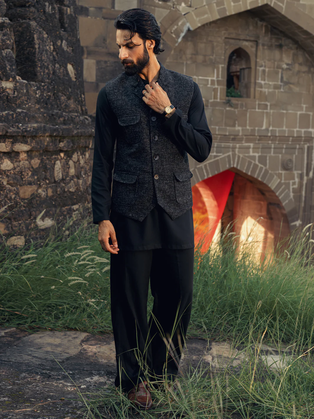 Black Waistcoat - AL-WC-599 - Image 5