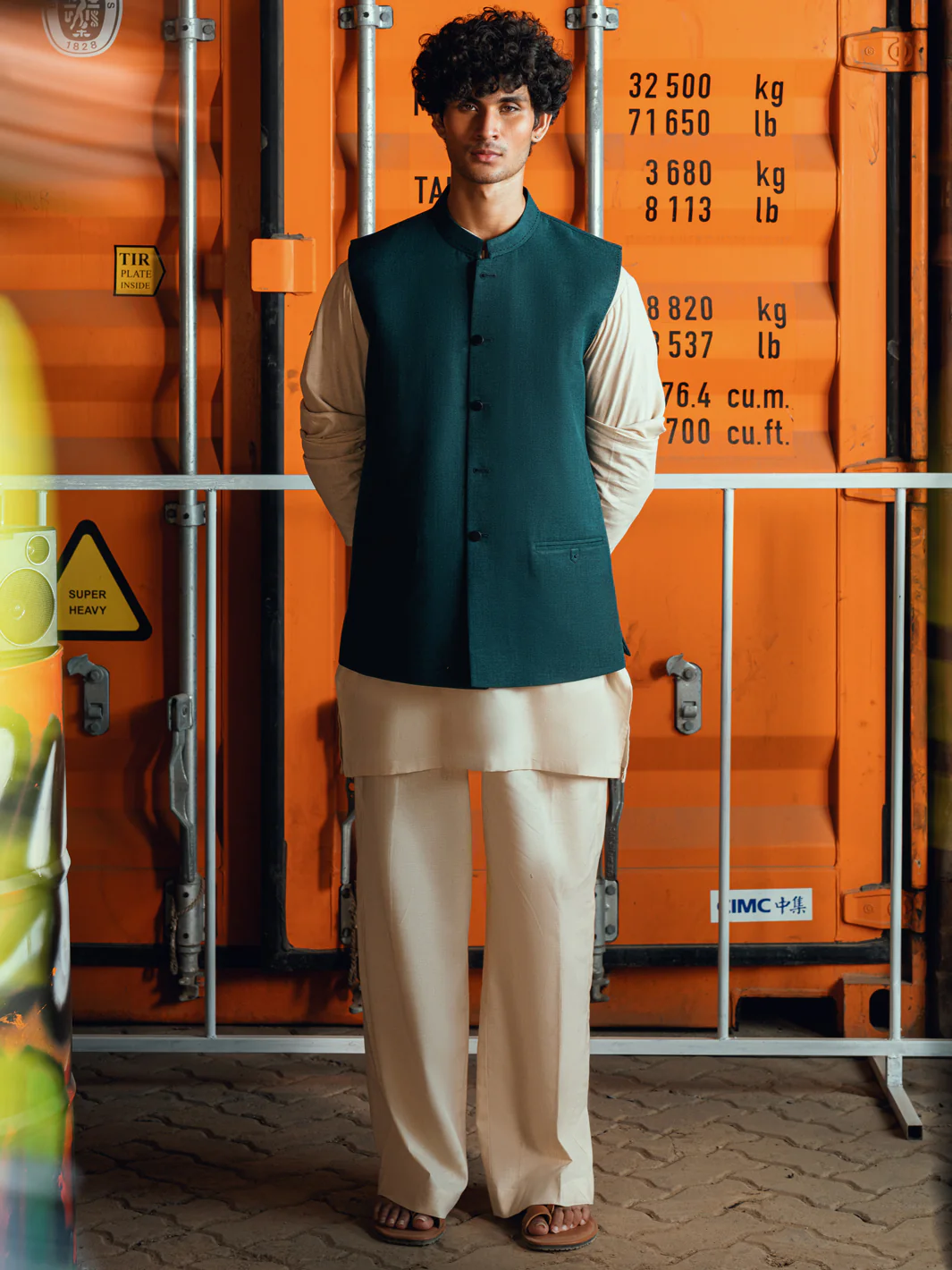 Teal Formal Waistcoat - AL-WC-604 - Image 5
