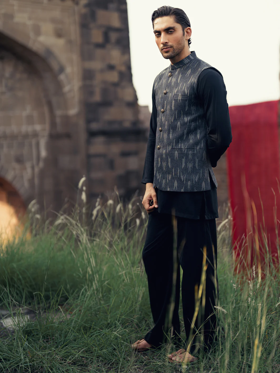 Charcoal Grey Formal Waistcoat - AL-WC-606 - Image 5