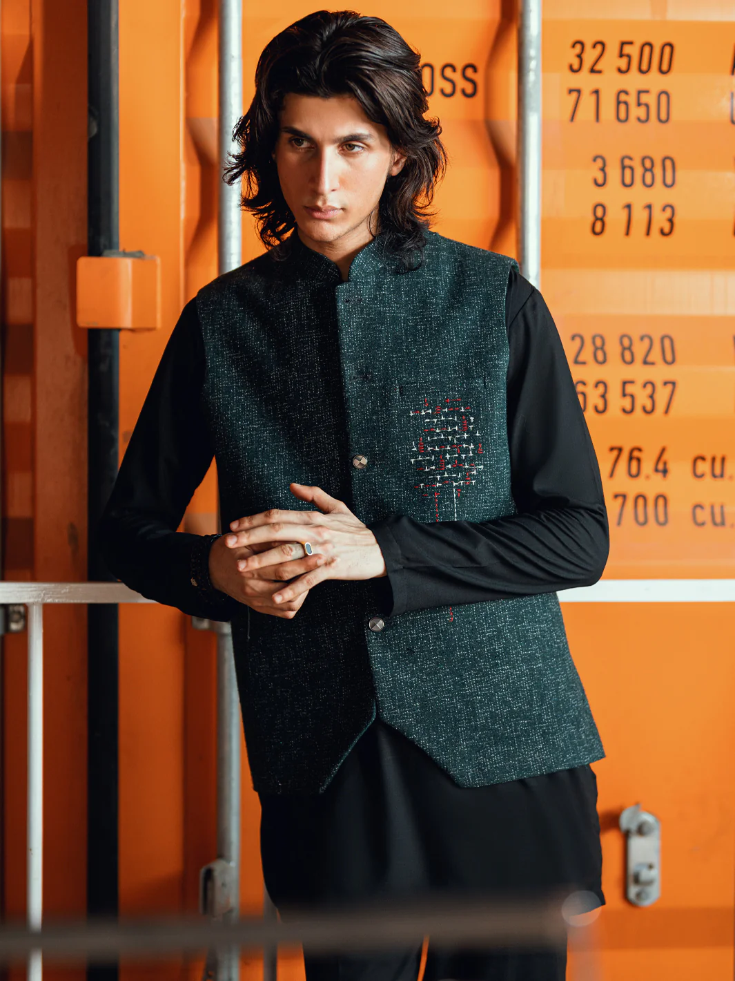 Green Formal Waistcoat - AL-WC-607 - Image 3