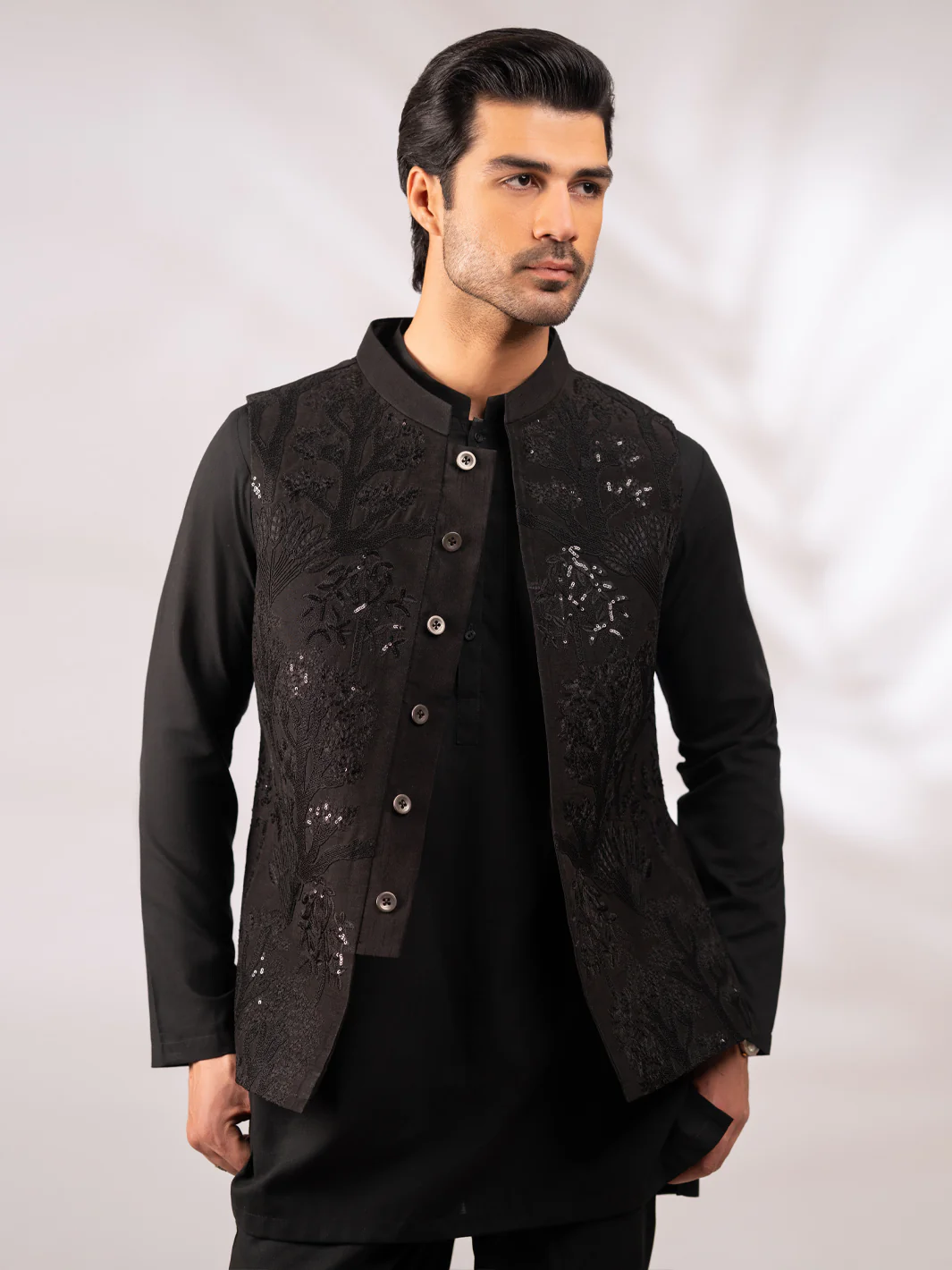 Black Semi-Formal Waistcoat - AL-WC-618B