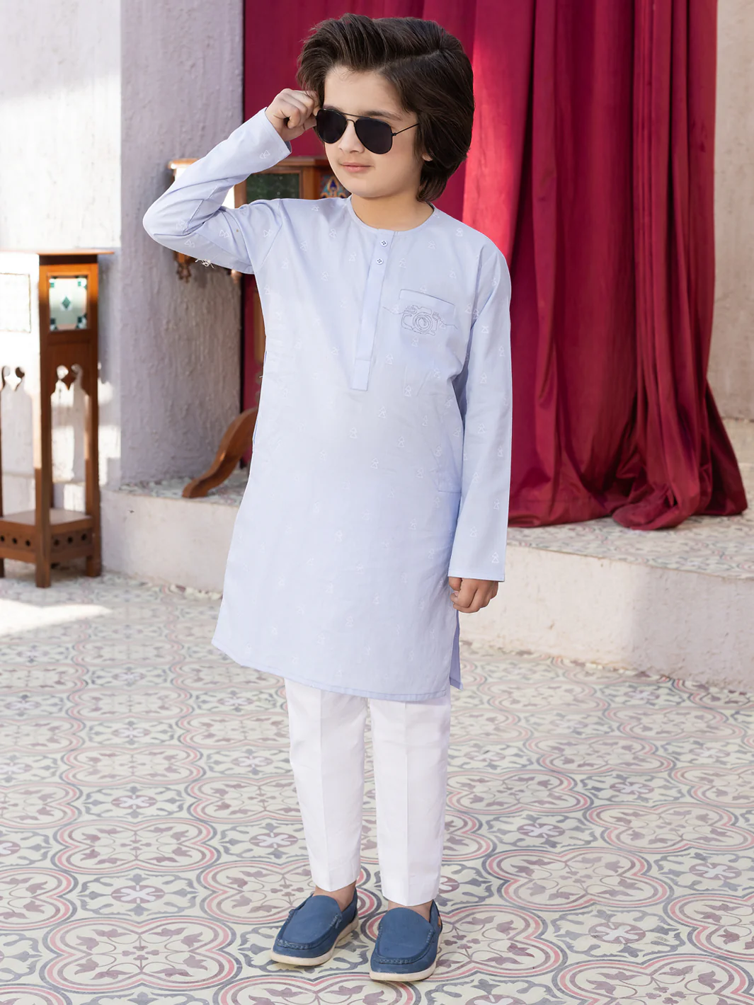 Light Purple Blended Kurta - ALBY-K-004