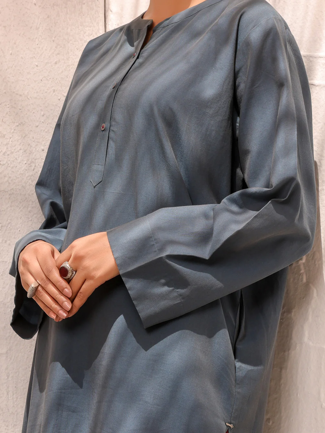 Dark Blue Cotton 2Pc Stitched - ALCR-2PS-LKS-1040 - Image 2