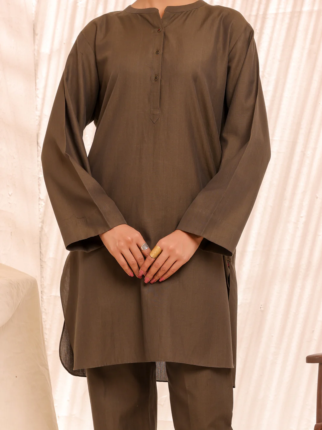 Dark Green Cotton 2Pc Stitched - ALCR-2PS-LKS-1041 - Image 2