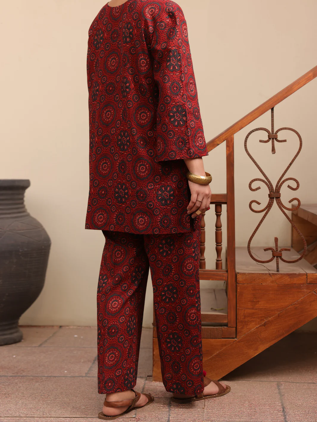 Maroon 2Pc Stitched - ALCR-2PS-LKS-1062 - Image 2