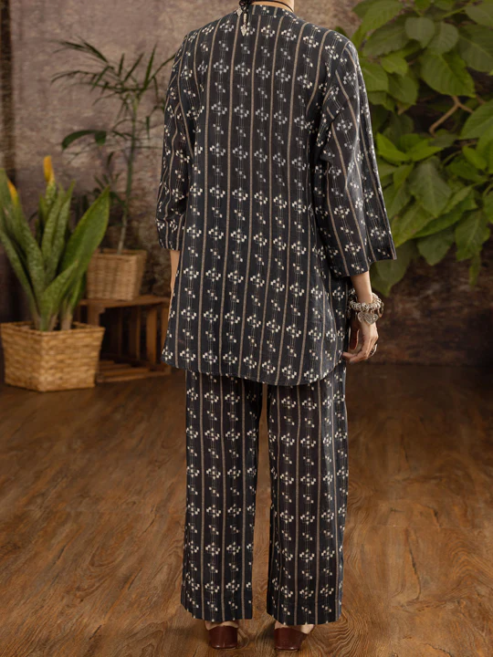 Black Linen 2Pc Stitched - ALCR-2PS-LKS-1103 - Image 3