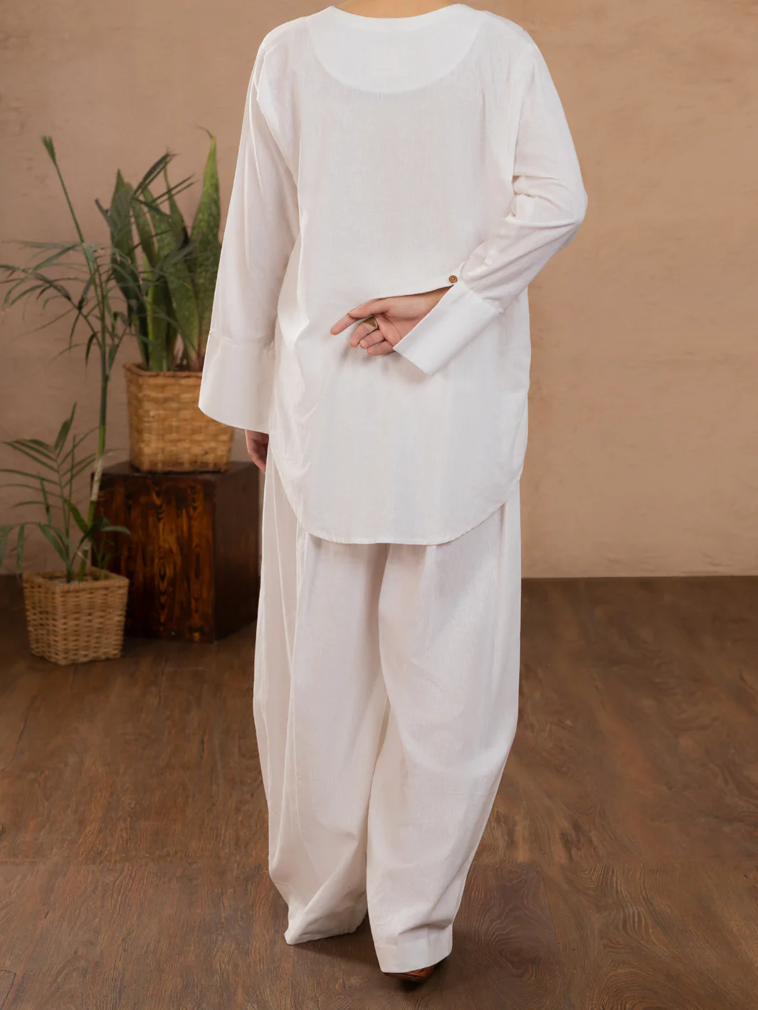White Linen 2Pc Stitched - ALCR-2PS-LKS-1108 - Image 2