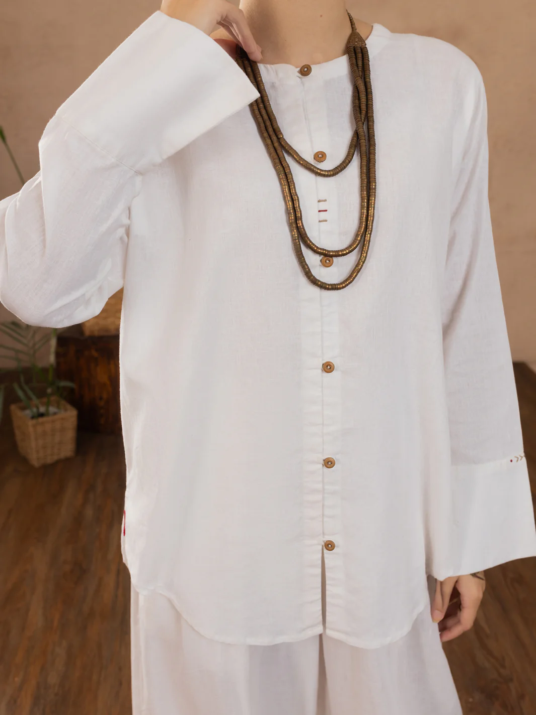 White Linen 2Pc Stitched - ALCR-2PS-LKS-1108 - Image 4