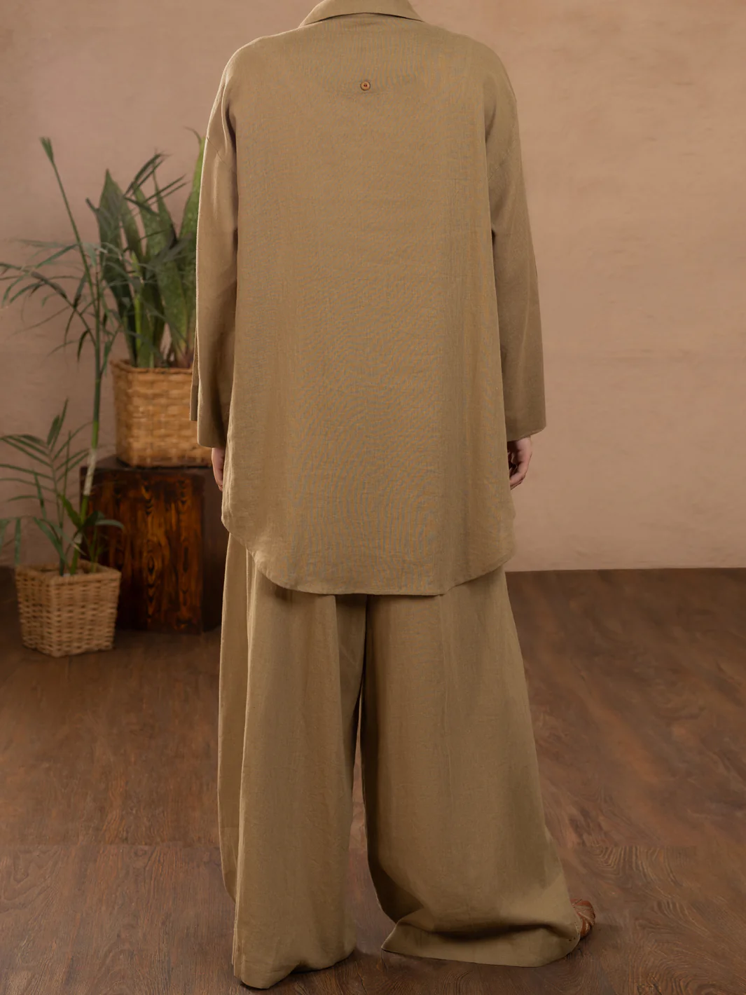 Khaki Linen 2Pc Stitched - ALCR-2PS-LKS-1110 - Image 2