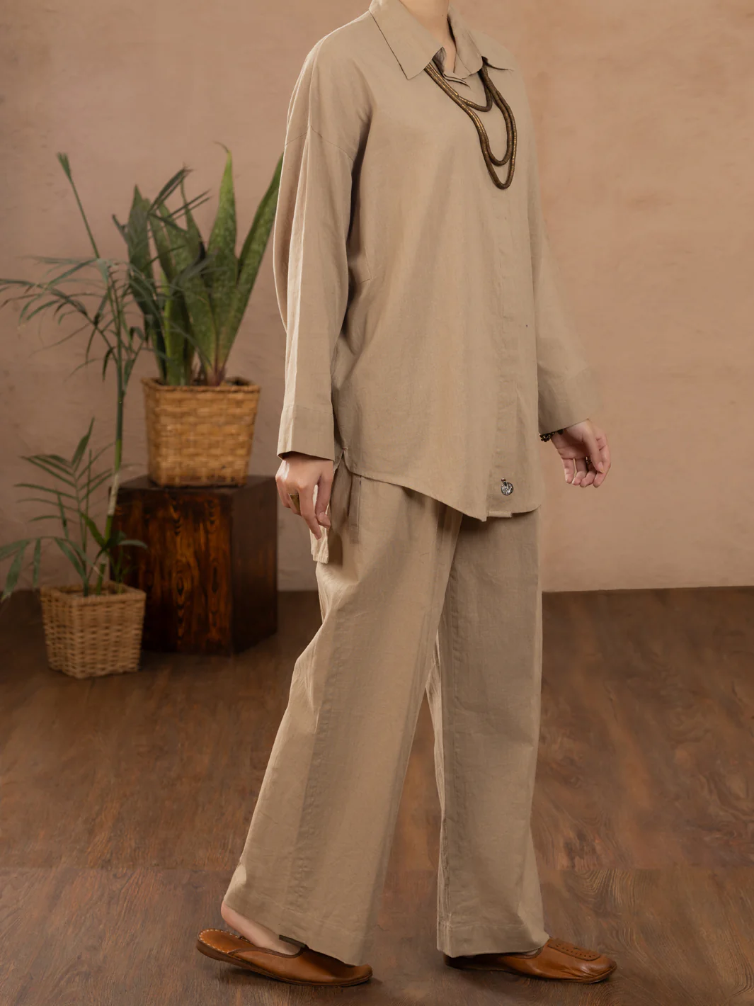 Beige Linen 2Pc Stitched - ALCR-2PS-LKS-1111 - Image 2