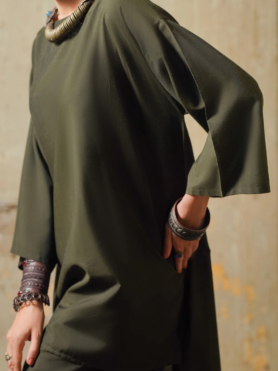 ZAITOON - Green Yarn Dyed Stitched 2PC - ALCR-2PS-LKS-2855 - Image 4