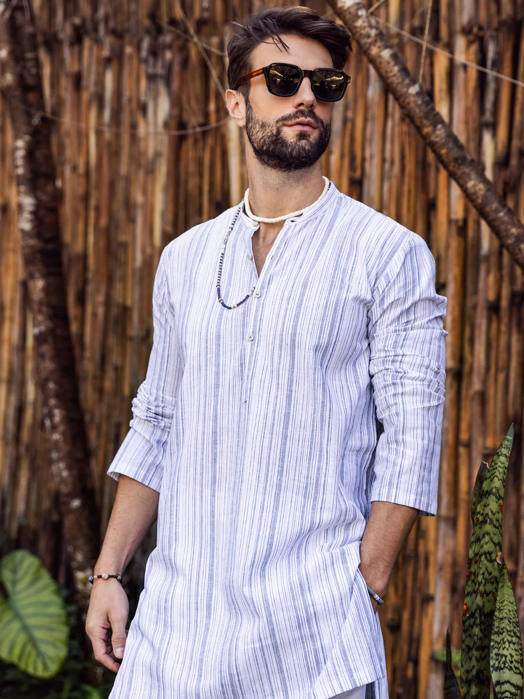 White Kurta - ALCR-K-043 - Image 2