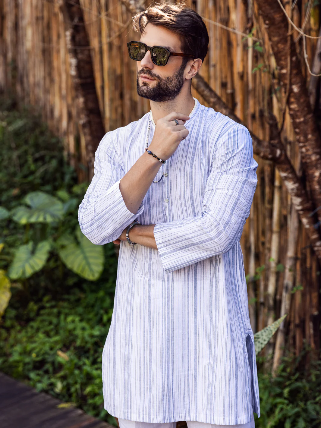 White Kurta - ALCR-K-043 - Image 3
