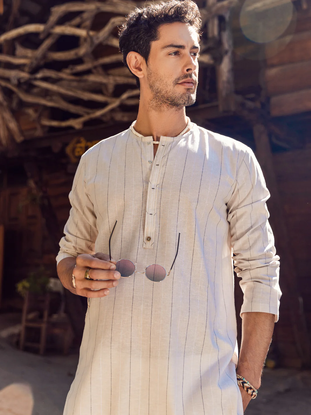 Cream Kurta - ALCR-K-047 - Image 2