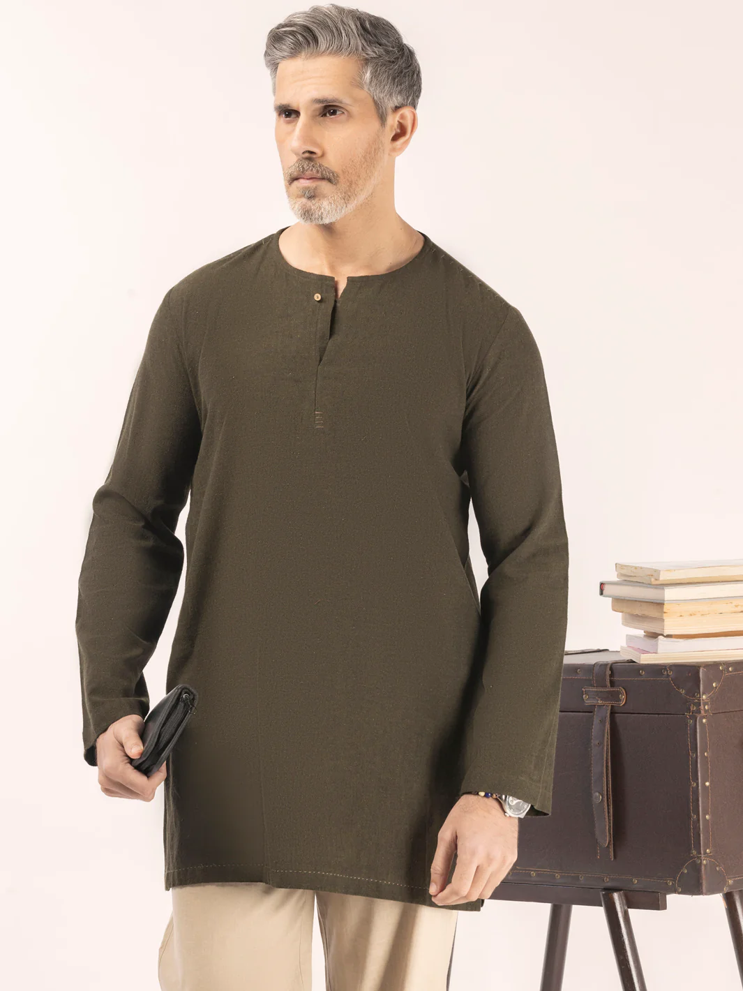 Green Blended Kurta - ALCR-K-053 - Image 2