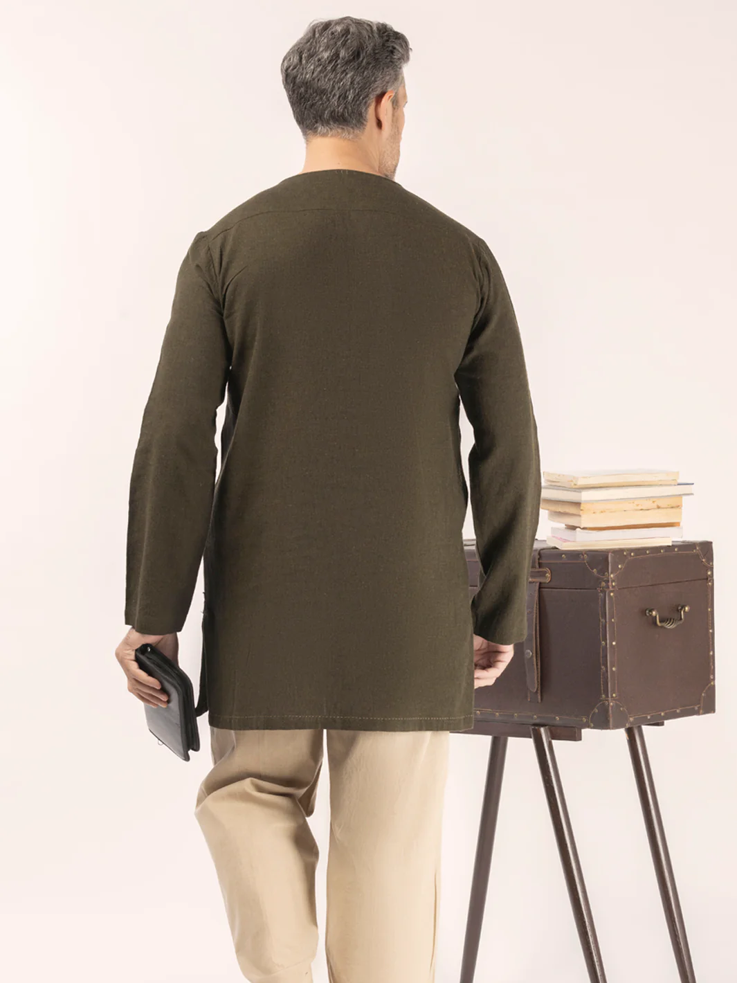 Green Blended Kurta - ALCR-K-053 - Image 4