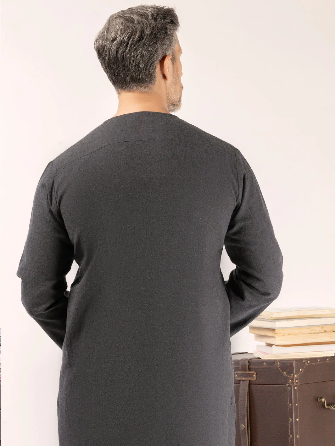 Grey Blended Kurta - ALCR-K-054 - Image 3