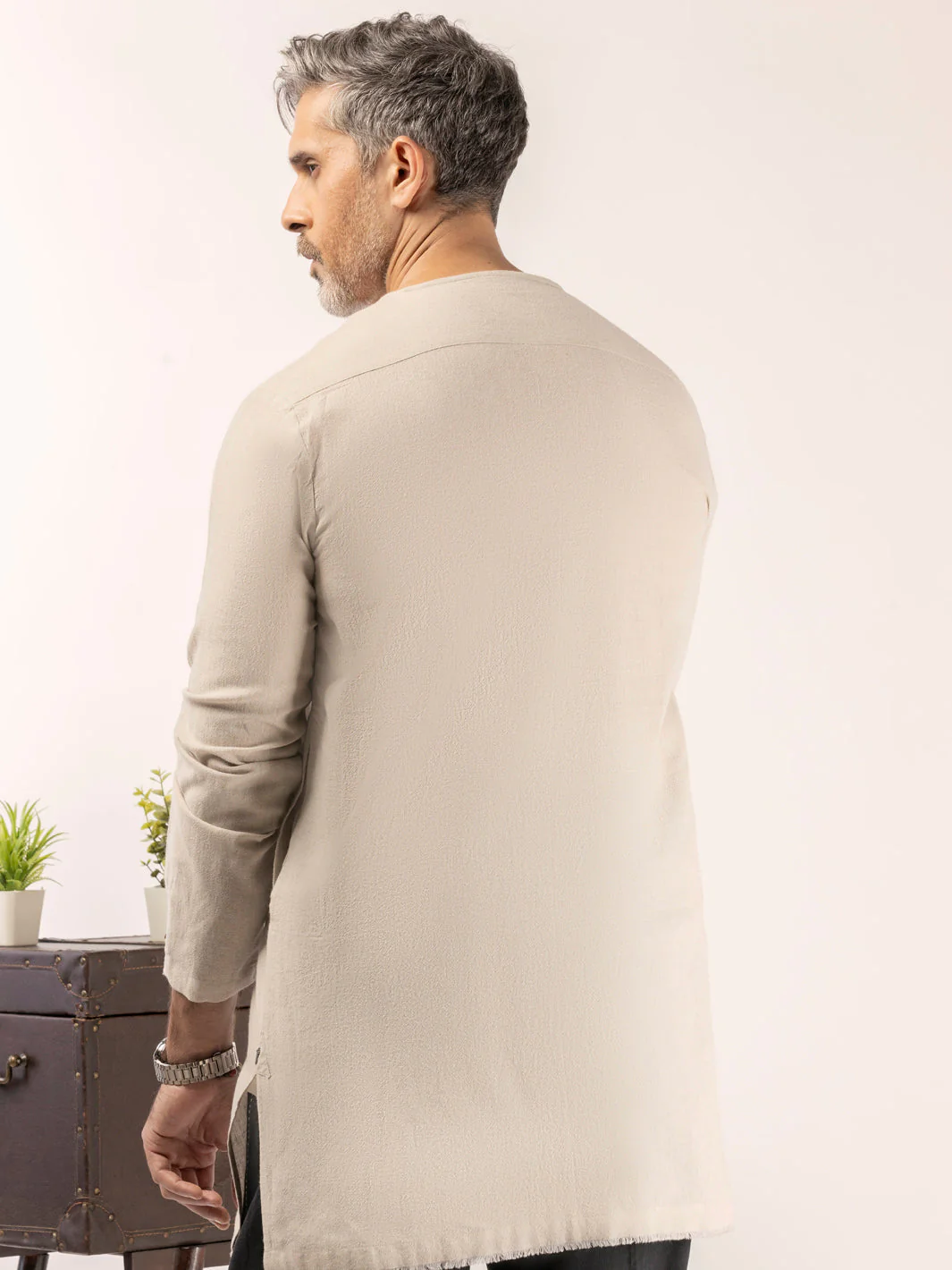 Off White Blended Kurta - ALCR-K-055 - Image 9