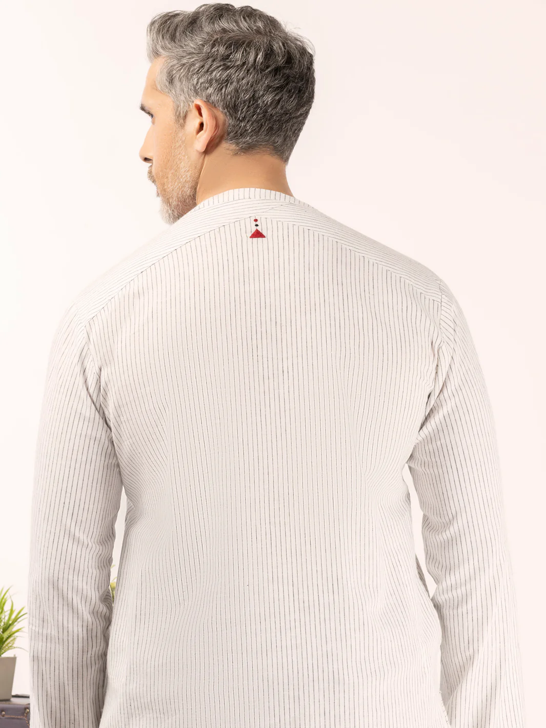 White Blended Kurta - ALCR-K-056 - Image 3