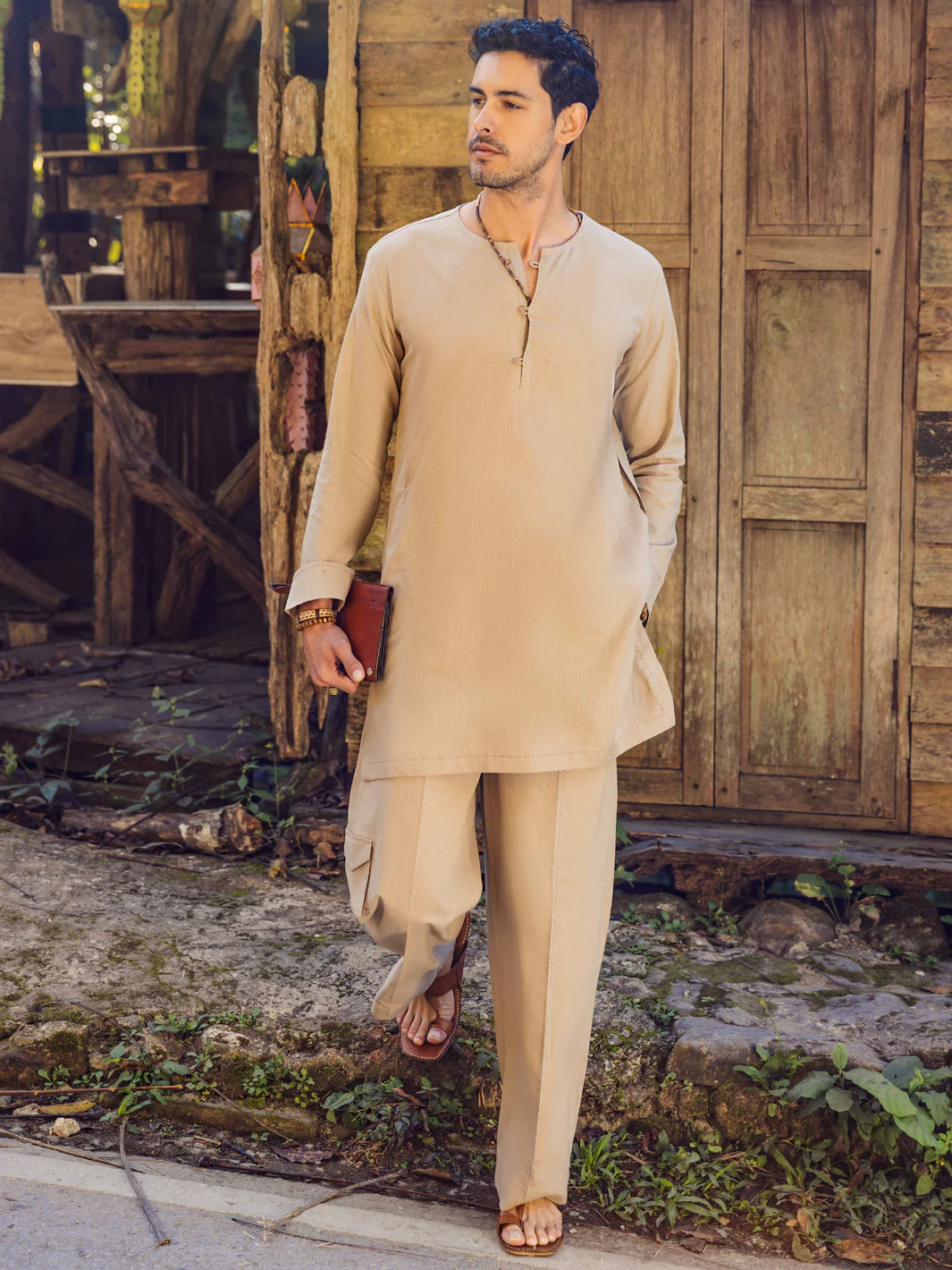 Sand Brown Kurta Trousers - ALCR-KT-002