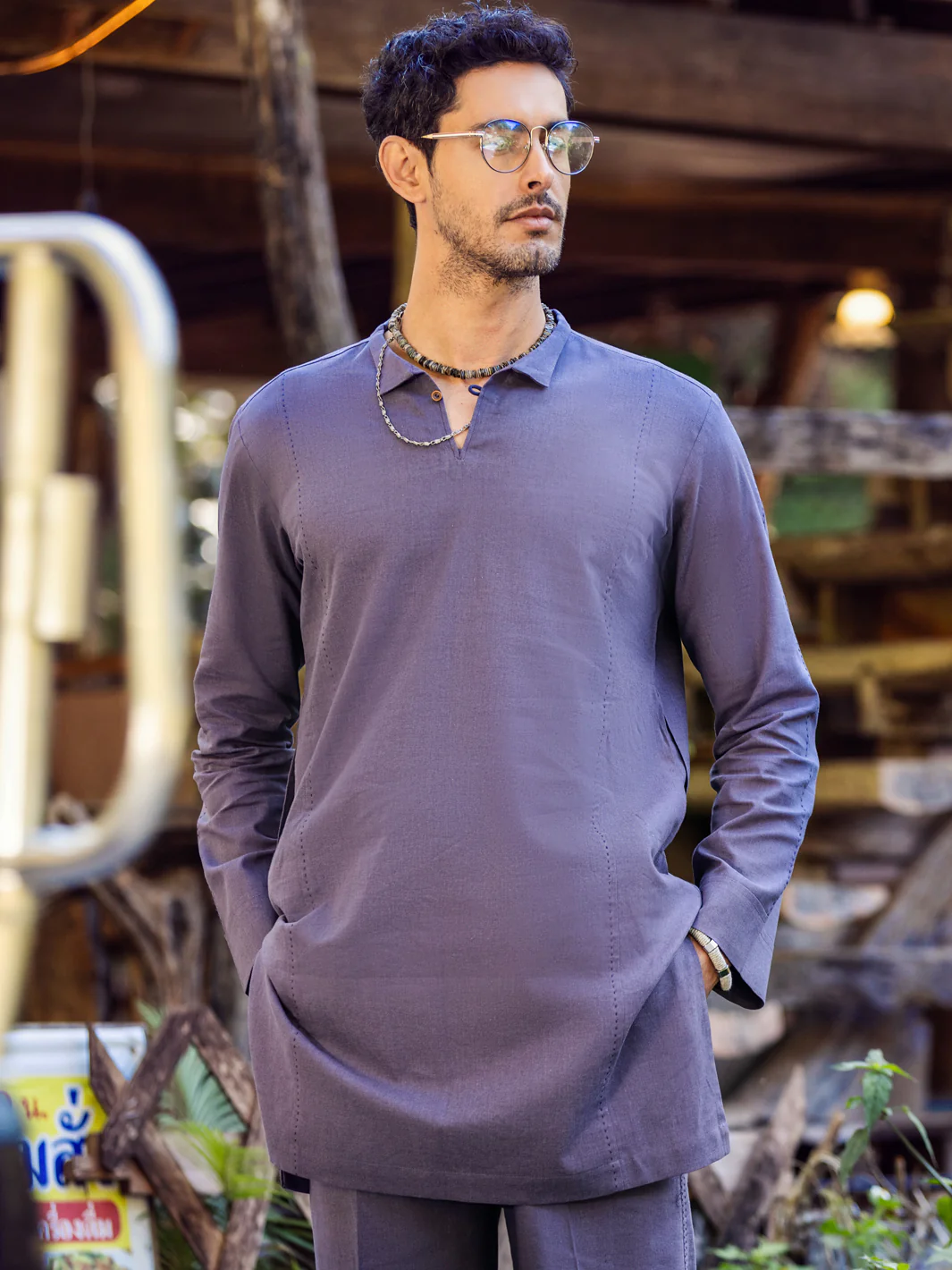 Purple Kurta Trousers - ALCR-KT-003 - Image 2