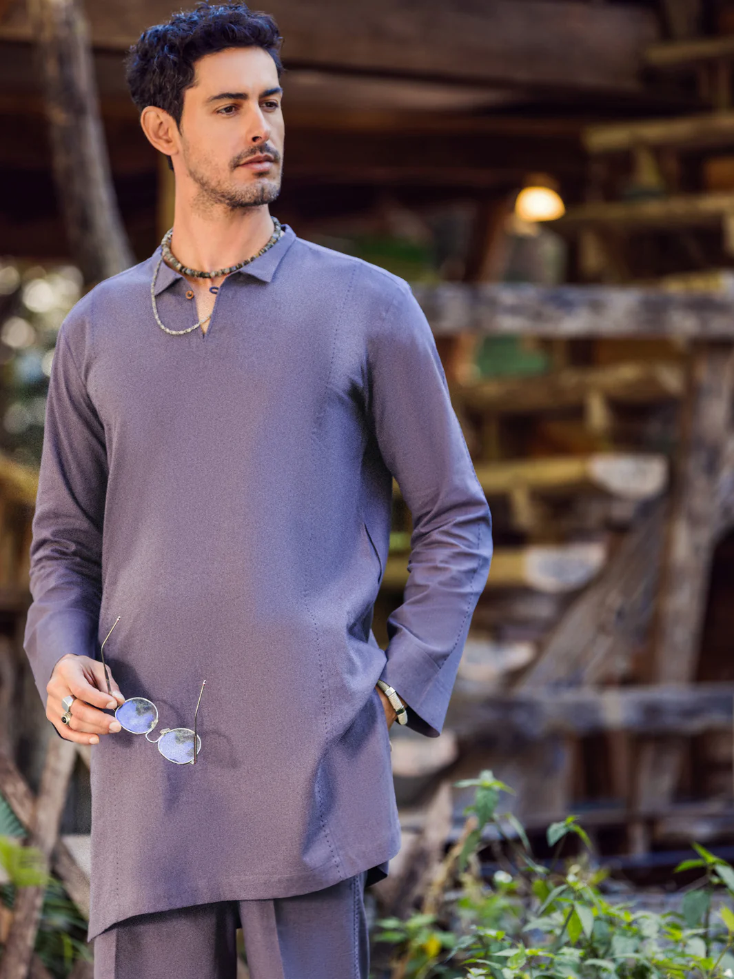 Purple Kurta Trousers - ALCR-KT-003 - Image 3