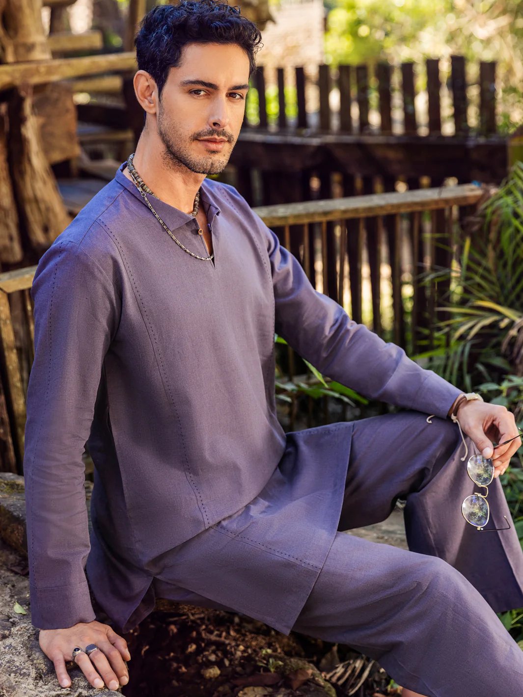Purple Kurta Trousers - ALCR-KT-003 - Image 5