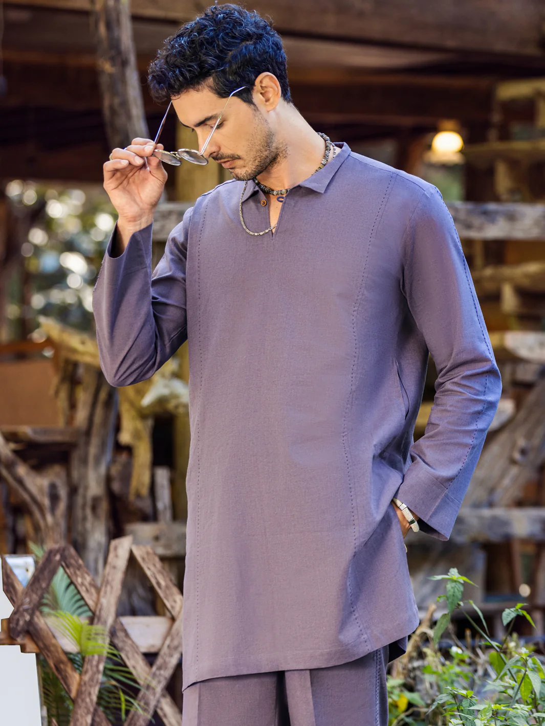Purple Kurta Trousers - ALCR-KT-003 - Image 8