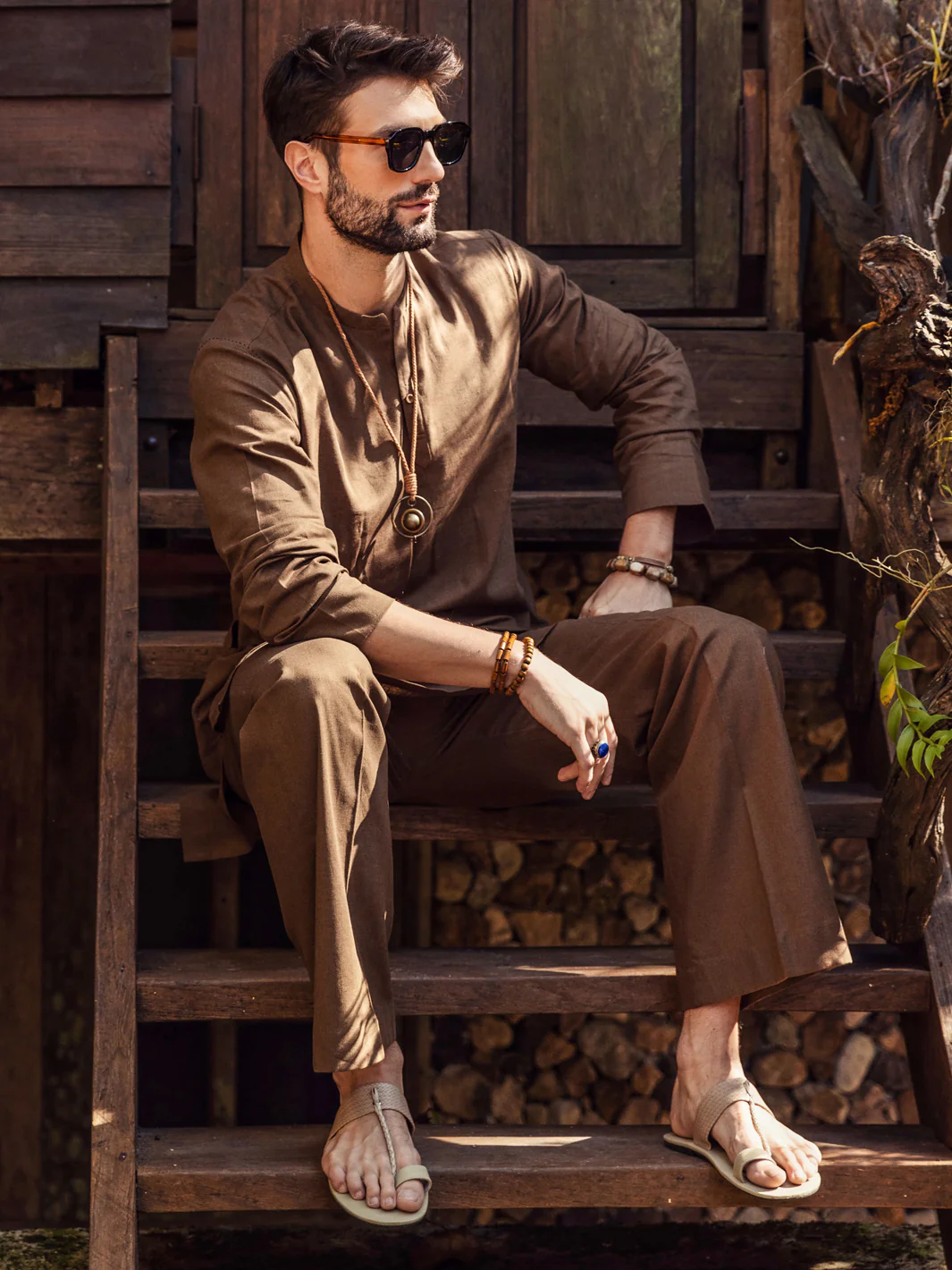 Brown Kurta Trousers - ALCR-KT-004 - Image 2