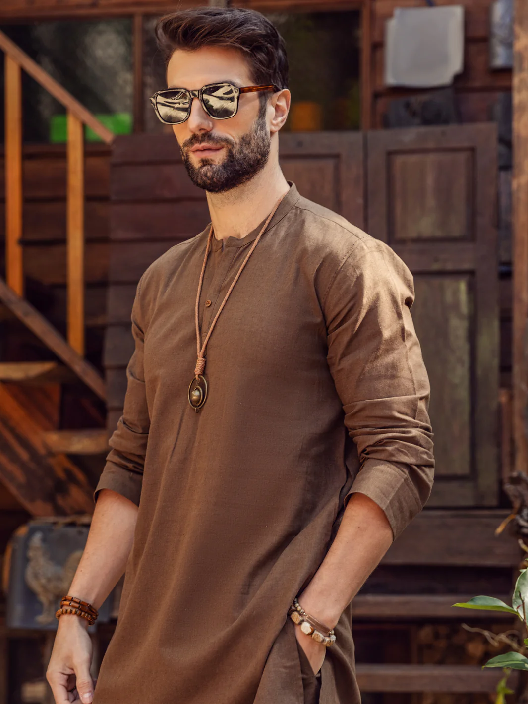 Brown Kurta Trousers - ALCR-KT-004 - Image 4