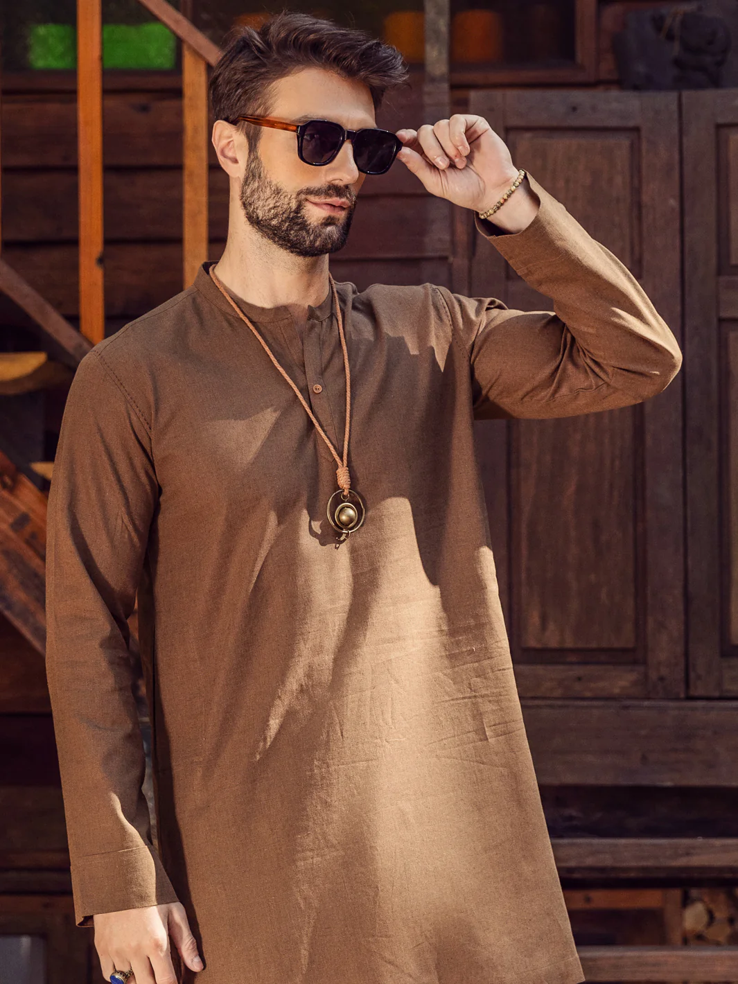 Brown Kurta Trousers - ALCR-KT-004 - Image 5