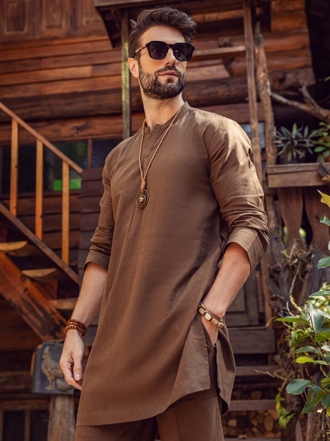 Brown Kurta Trousers - ALCR-KT-004 - Image 7