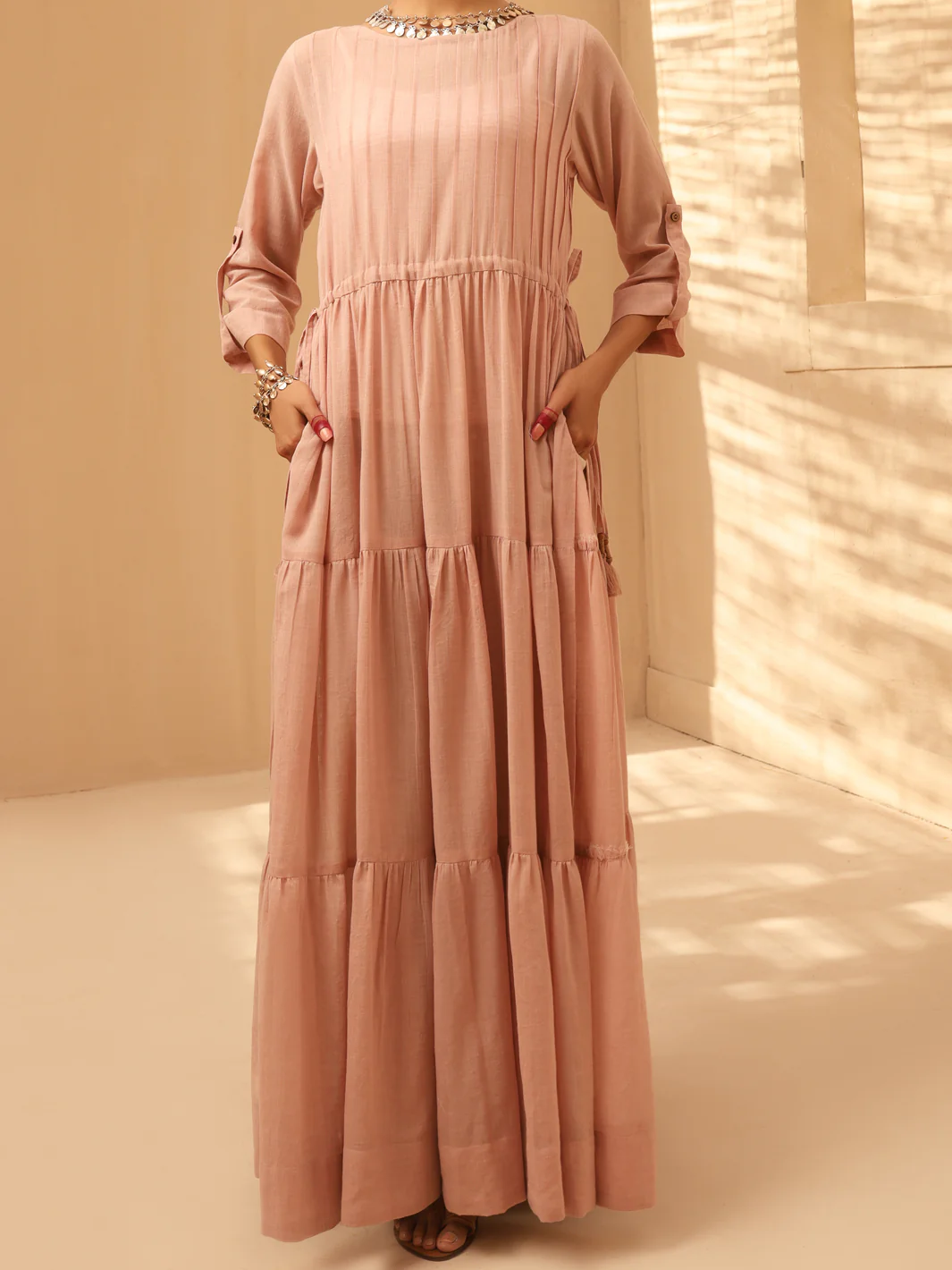 Pink Linen Tunic - ALCR-LK-1018 - Image 2