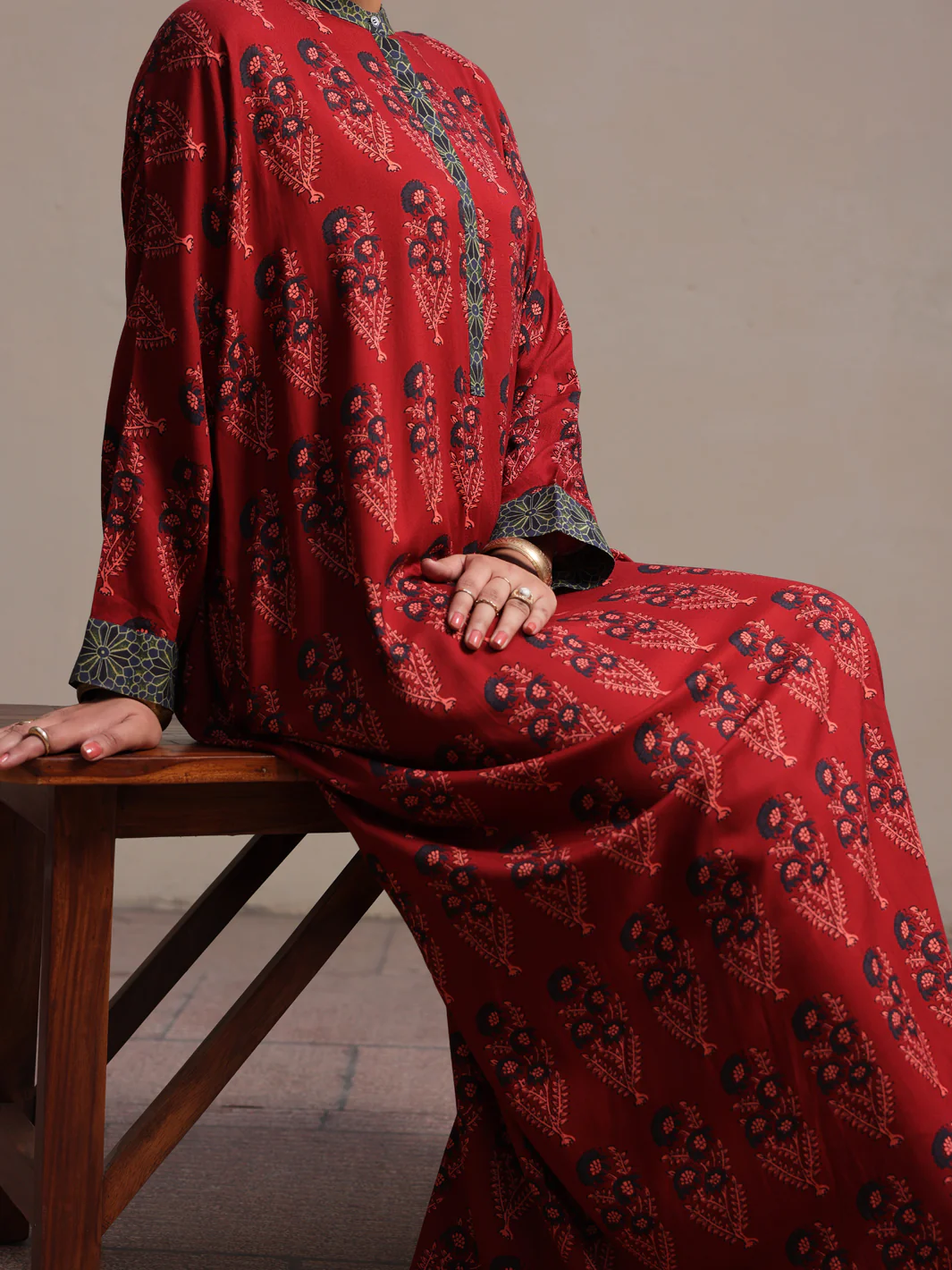 Maroon Kurti - ALCR-LK-1058 - Image 4
