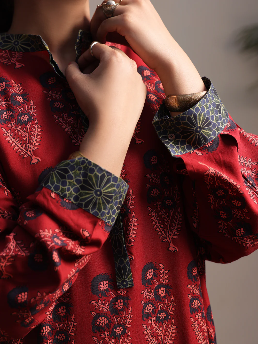 Maroon Kurti - ALCR-LK-1058 - Image 5