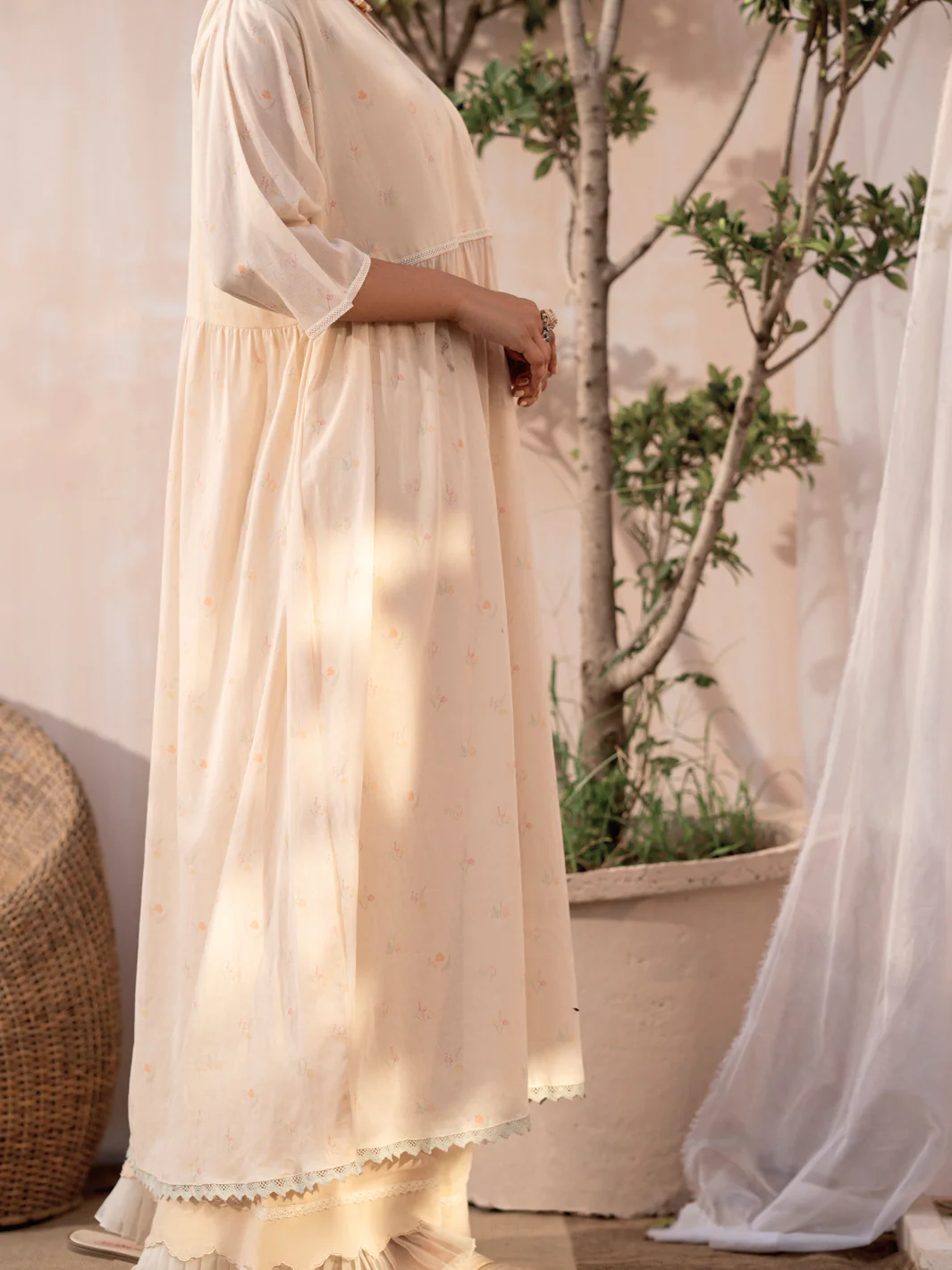 Off White Kurti - ALCR-LK-1078 - Image 3