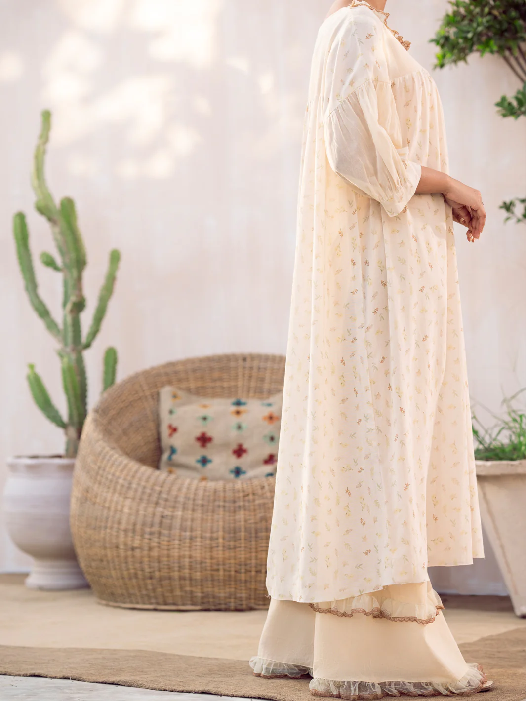 Off White Kurti - ALCR-LK-1080 - Image 2