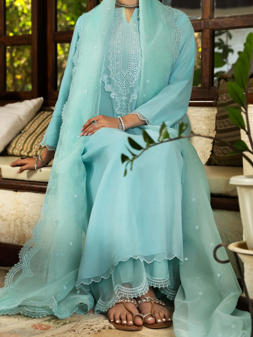 Ice Blue Kurti - ALCR-LK-1084 - Image 3