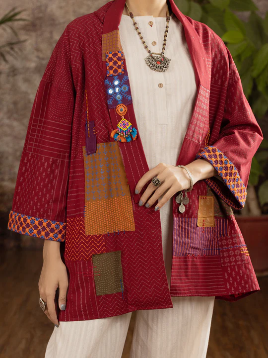 Maroon Kurti - ALCR-LK-1096 - Image 3