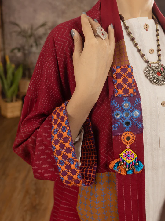 Maroon Kurti - ALCR-LK-1096 - Image 4